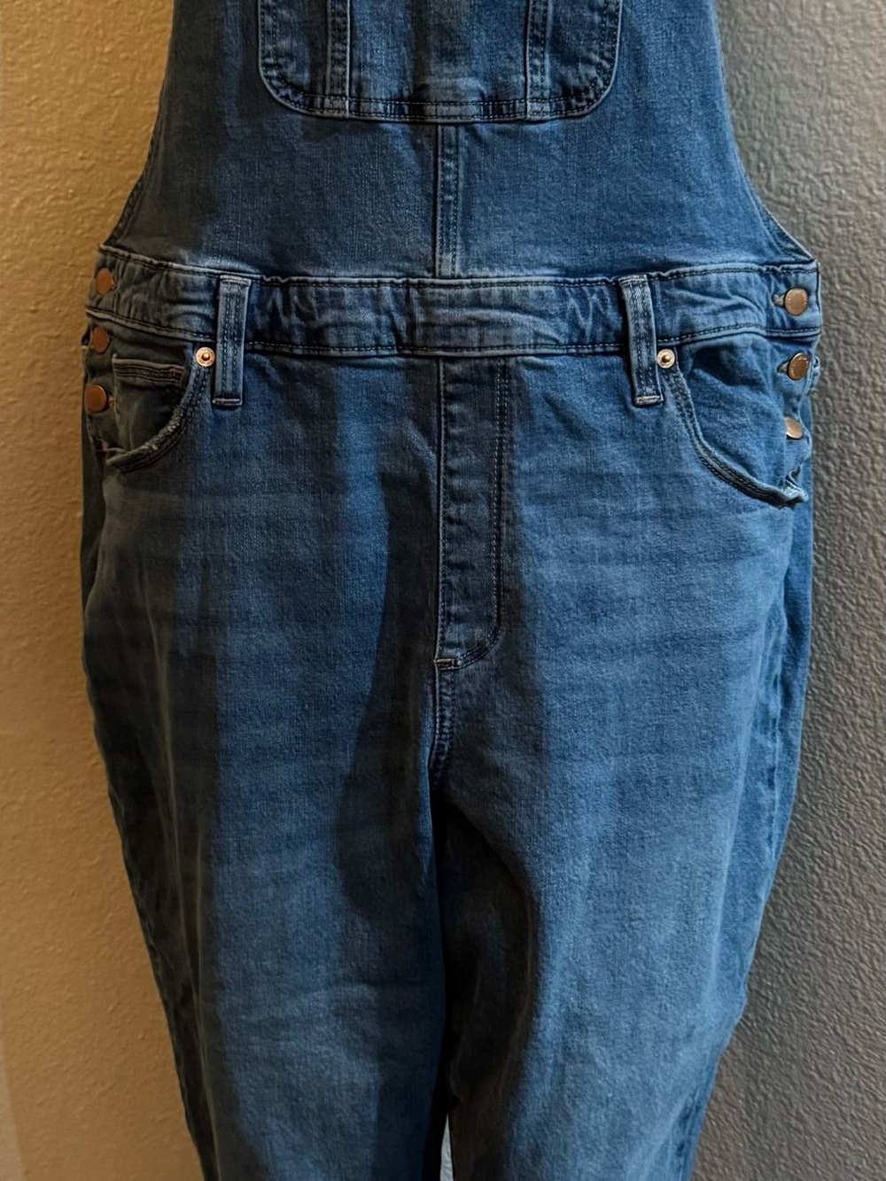 Universal Thread Dark Blue Denim Relaxed Overalls